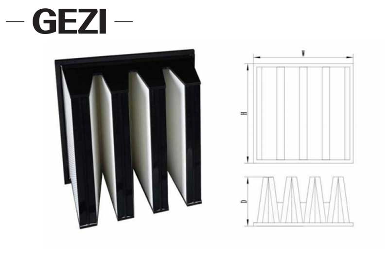 ما هي فوائد الفلتر ذو الكفاءة المتوسطة على شكل حرف V؟