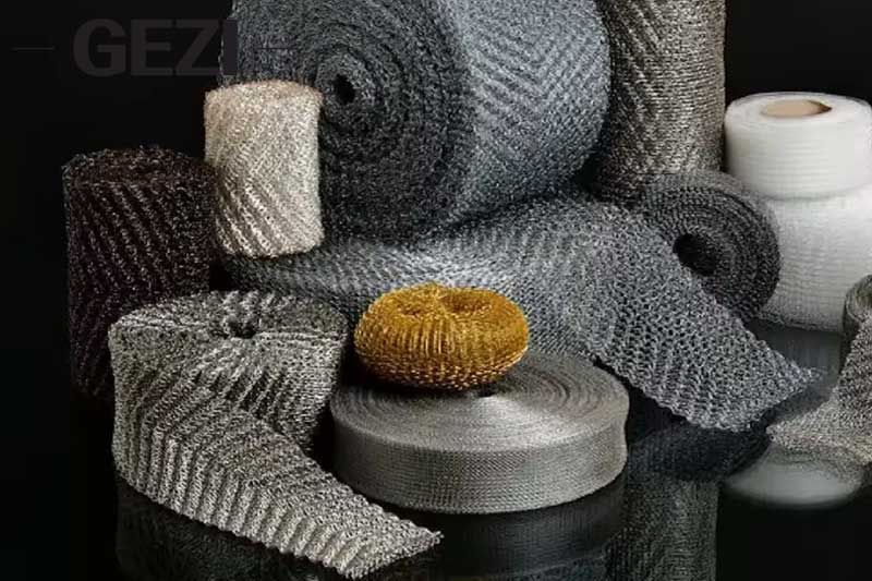 شبكة تصفية البخار والسائل، شبكة محبوكة لإزالة الضباب، مواد من الفولاذ المقاوم للصدأ والبولي بروبيلين